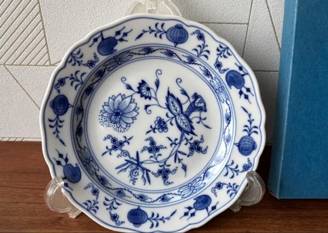 マイセン　ブルーオニオンカップ&ソーサー　プレート　18㎝　トリオ　3点セット