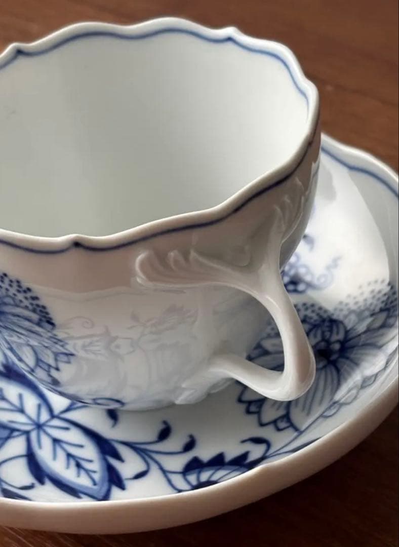 マイセン　ブルーオニオンカップ&ソーサー　プレート　18㎝　トリオ　3点セット