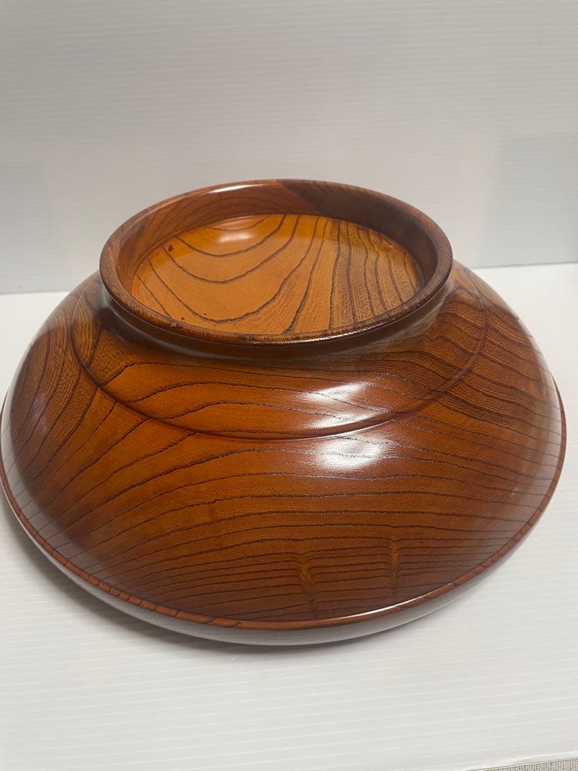 木製大型菓子器　28センチ　会津塗り