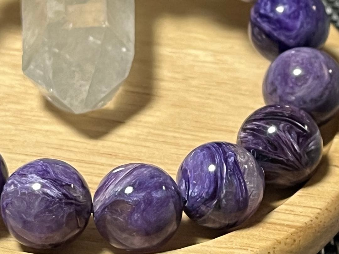 高品質チャロアイトブレスレット 約13mm ②