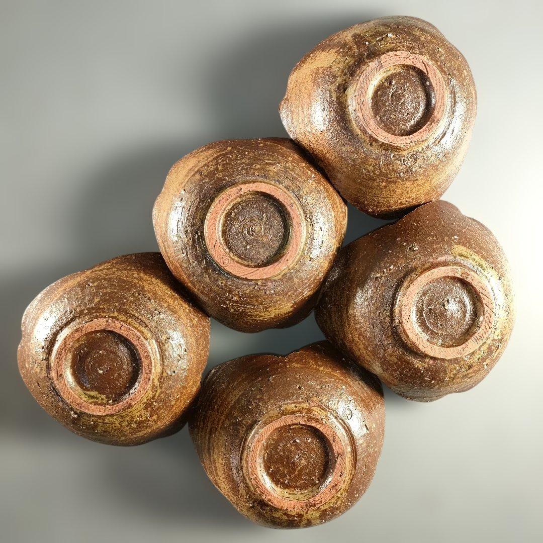 A1348-9/楽山窯/長岡住右衛門/割山椒向付5客/銘々皿/飾鉢/懐石道具/