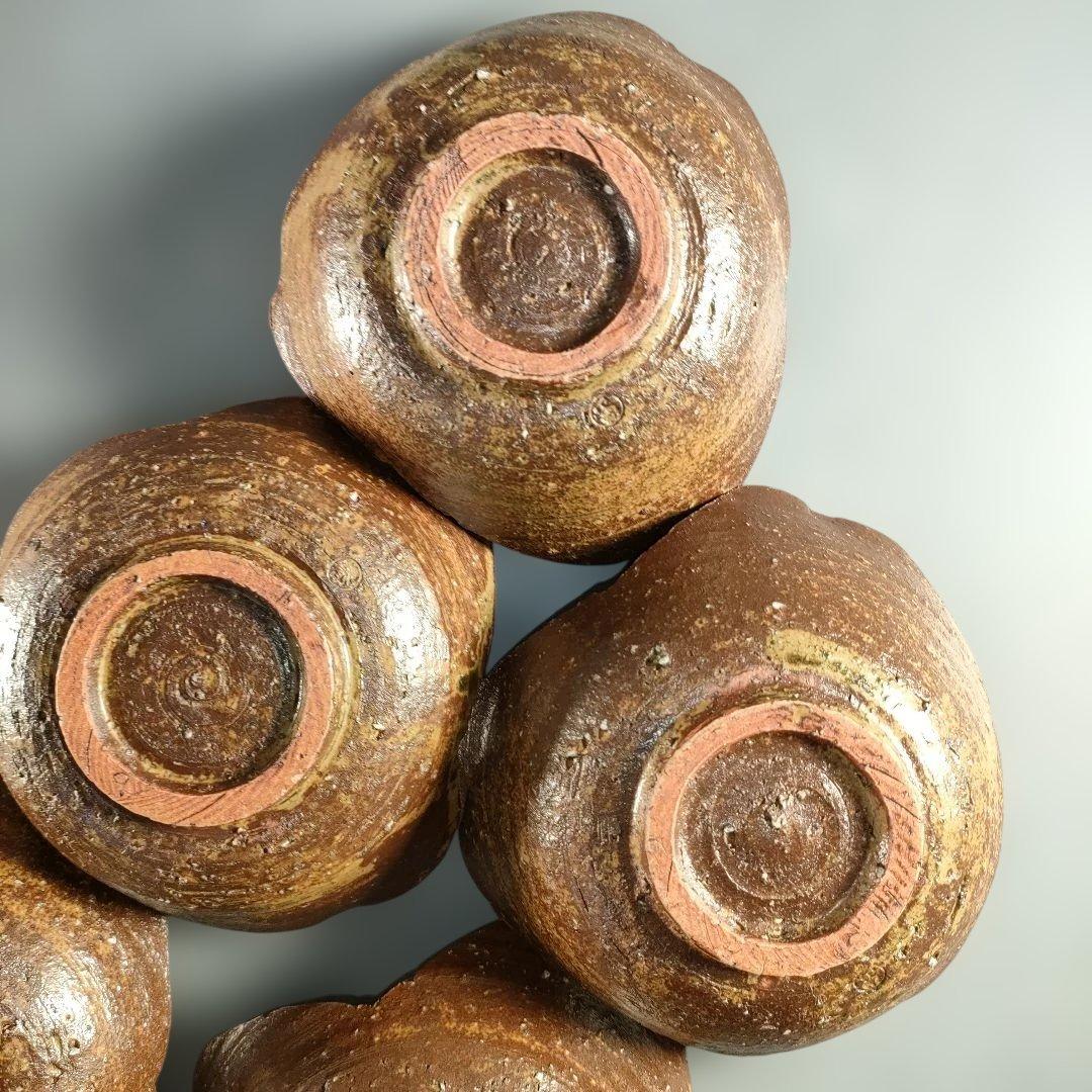 A1348-9/楽山窯/長岡住右衛門/割山椒向付5客/銘々皿/飾鉢/懐石道具/