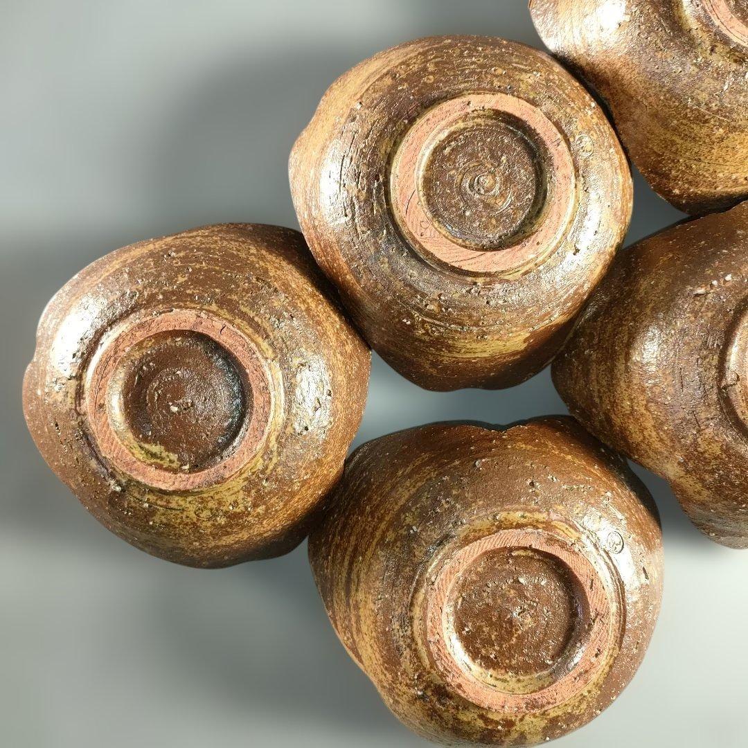 A1348-9/楽山窯/長岡住右衛門/割山椒向付5客/銘々皿/飾鉢/懐石道具/