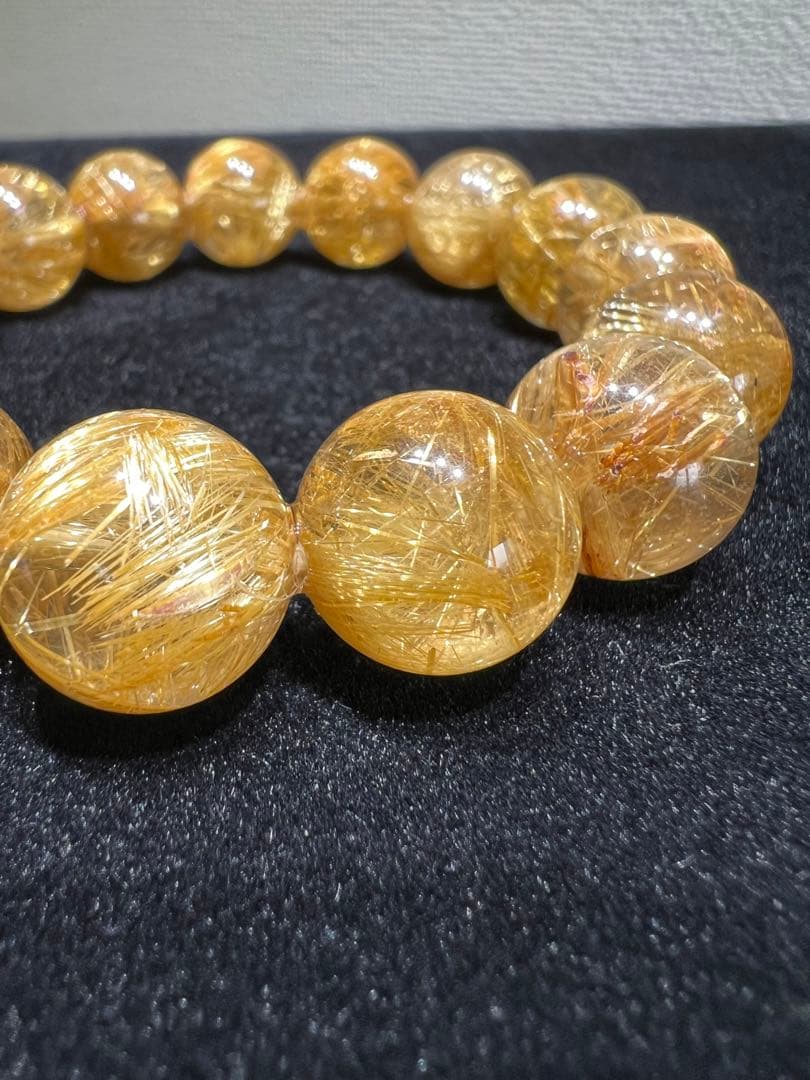 極上品 タイチンルチル ブレスレット 14.5mm