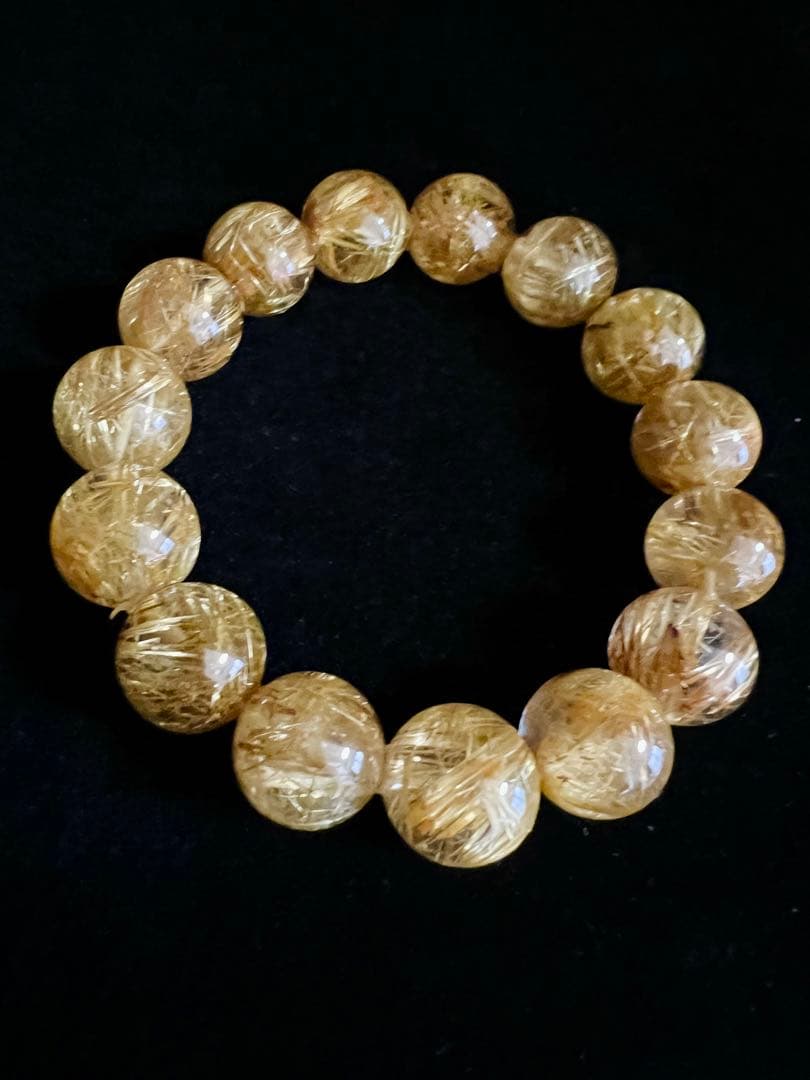 極上品 タイチンルチル ブレスレット 14.5mm