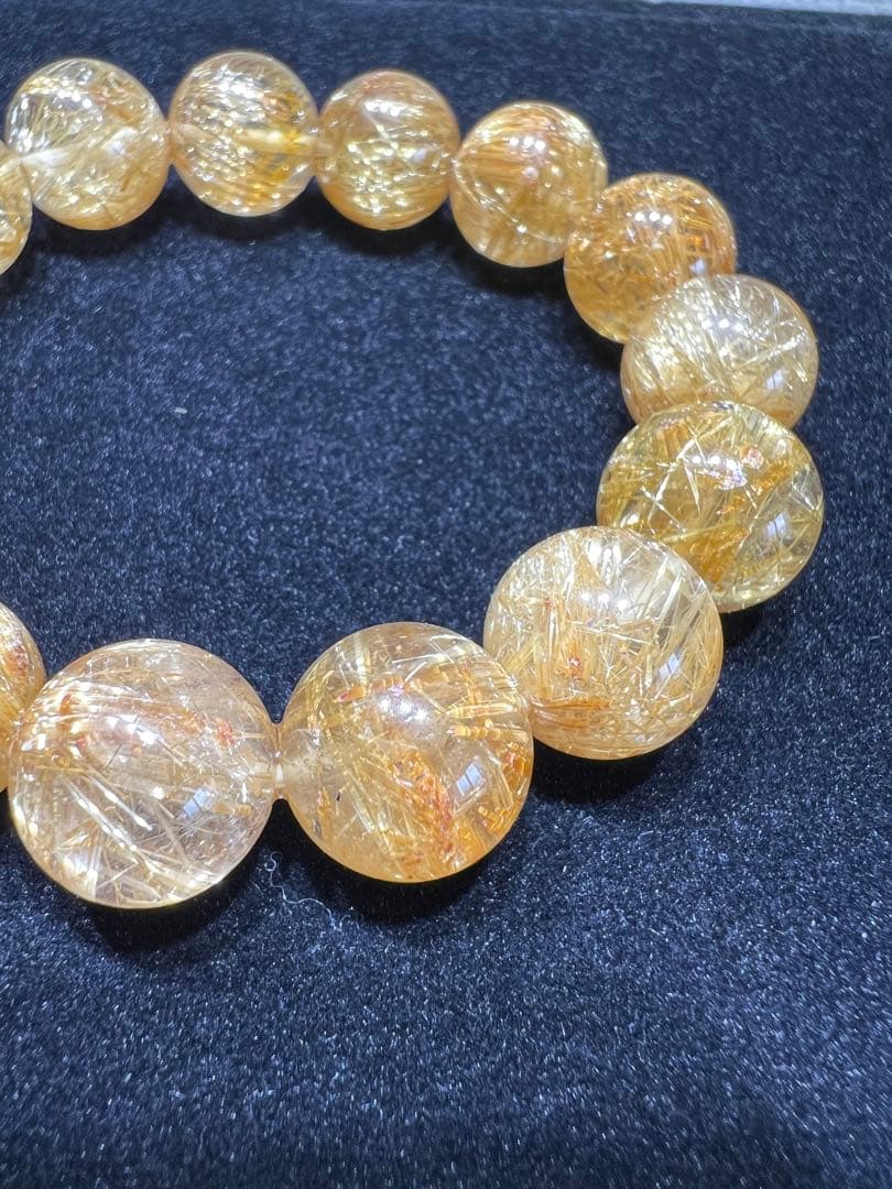 極上品 タイチンルチル ブレスレット 14.5mm