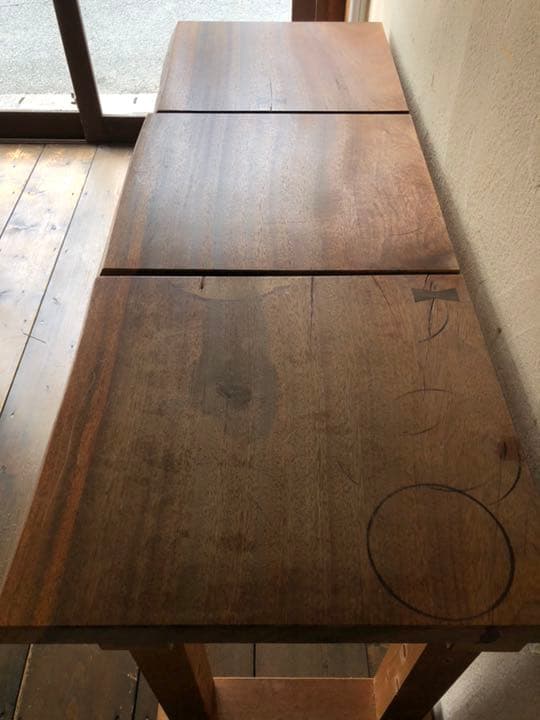 無垢 ウォルナット テーブル 特注品 値下げしました❗️
