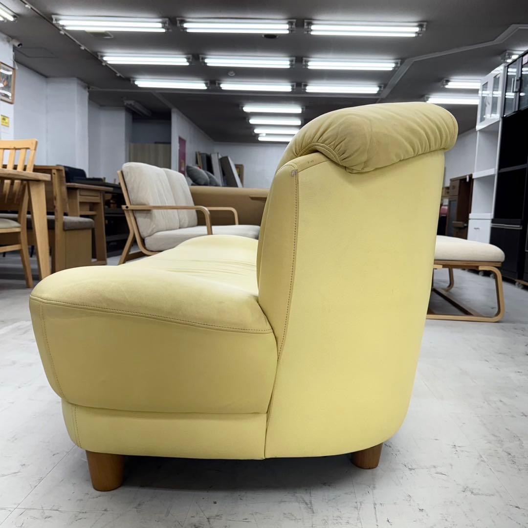 定価数十万♪ マルニ木工 150cm幅2人掛けソファ ソフトレザー製