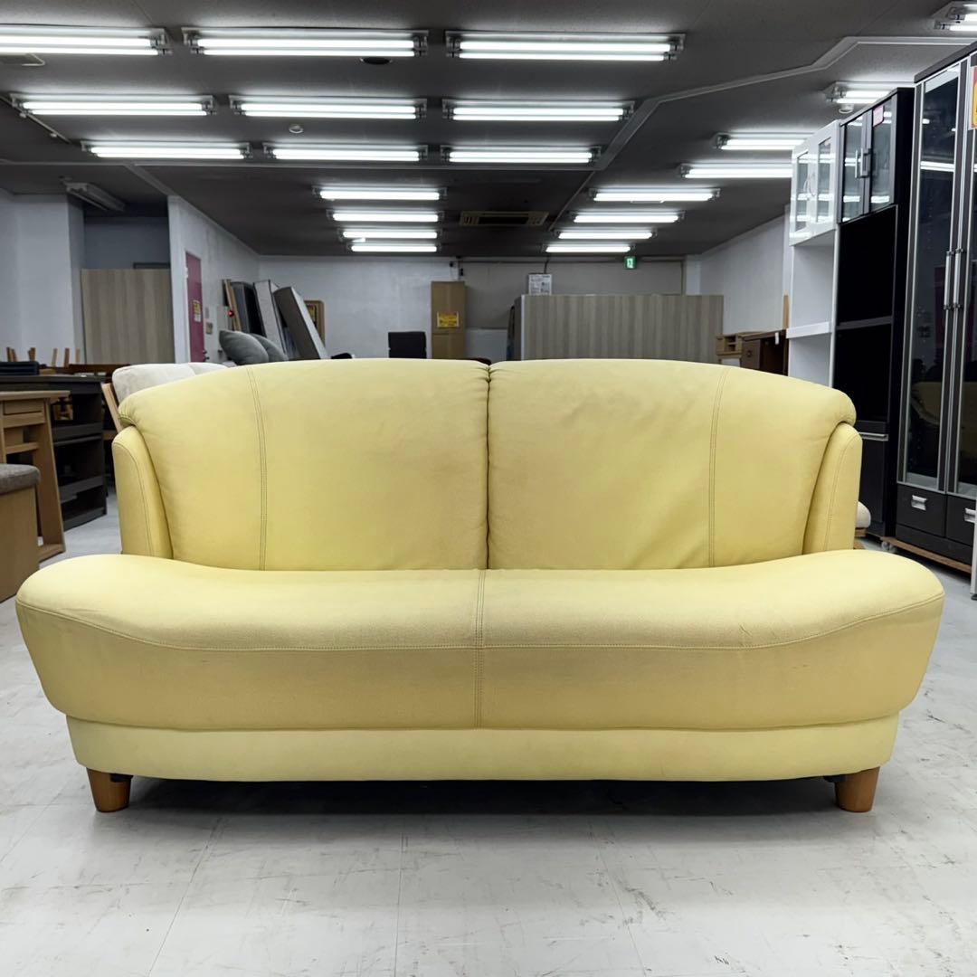 定価数十万♪ マルニ木工 150cm幅2人掛けソファ ソフトレザー製