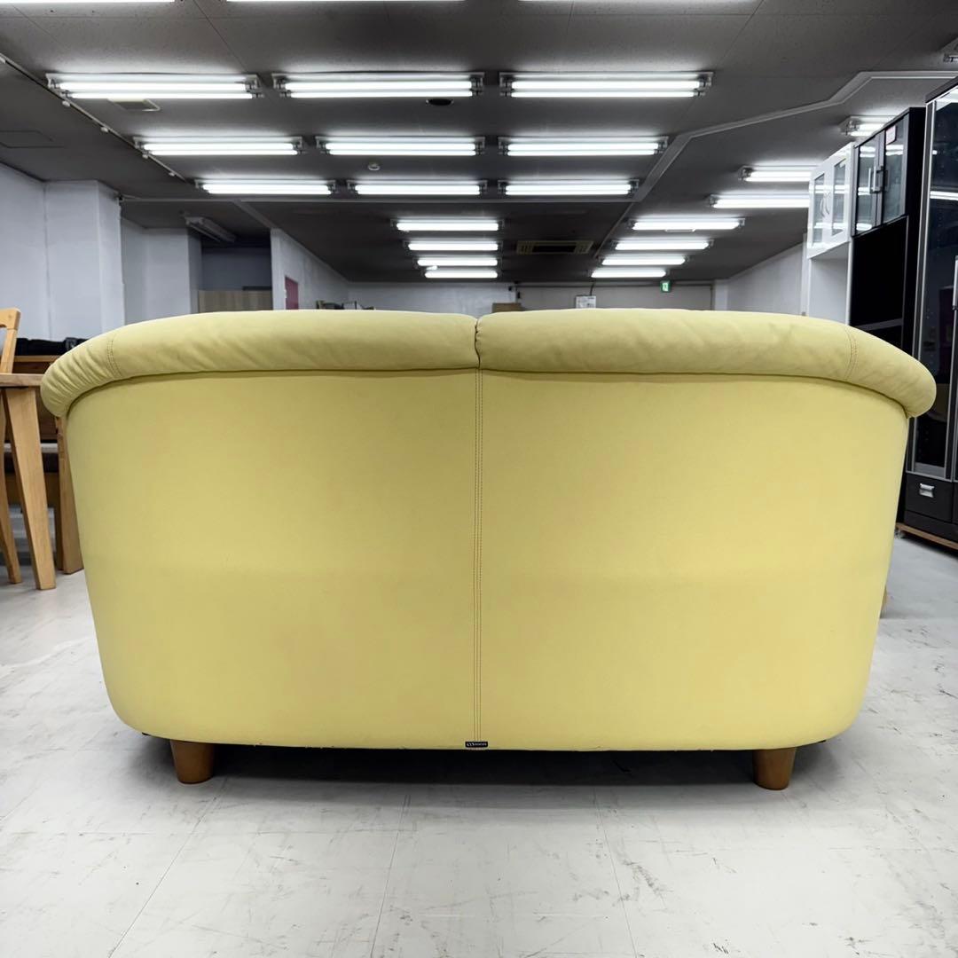 定価数十万♪ マルニ木工 150cm幅2人掛けソファ ソフトレザー製