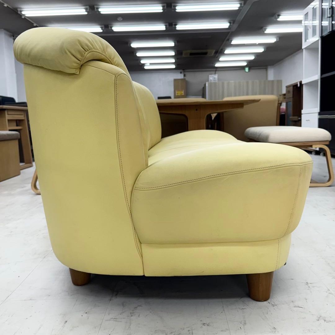 定価数十万♪ マルニ木工 150cm幅2人掛けソファ ソフトレザー製