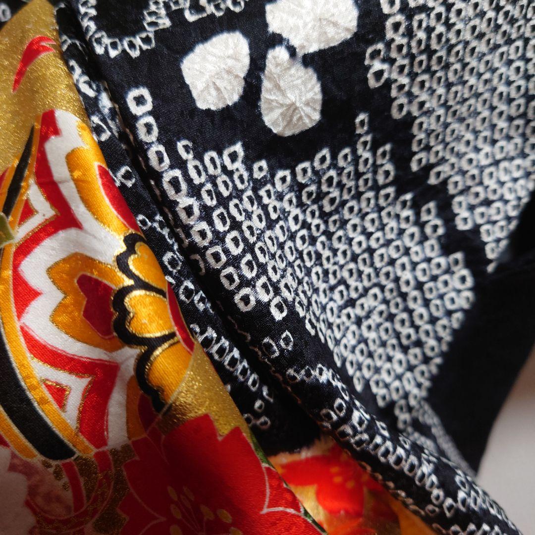 7sb2 疋田絞り　希少品　厳選正絹　七五三　女の子　7歳着物セット