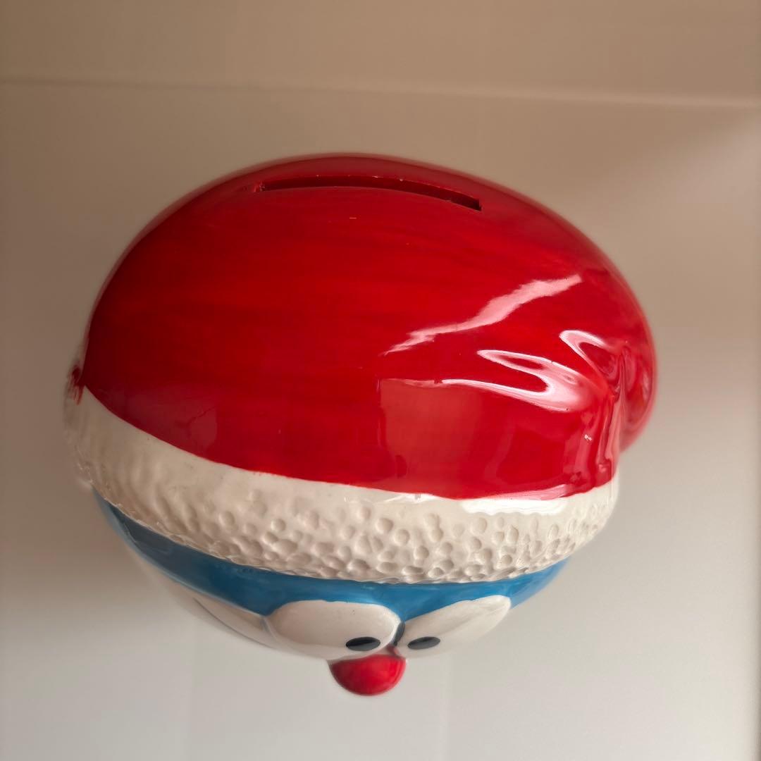 ドラえもん　サンタクロース　レトロ　陶器　貯金箱