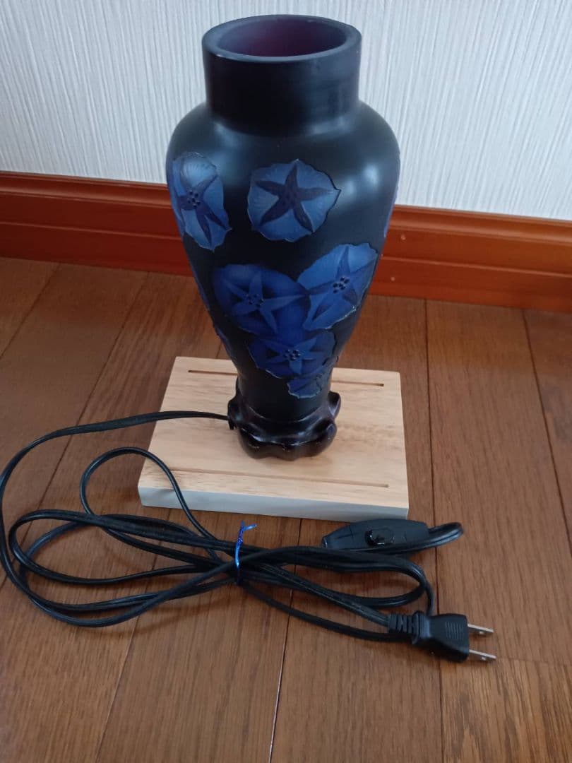 ボヘミアン ガラス あさがお 照明 ライト スタンド