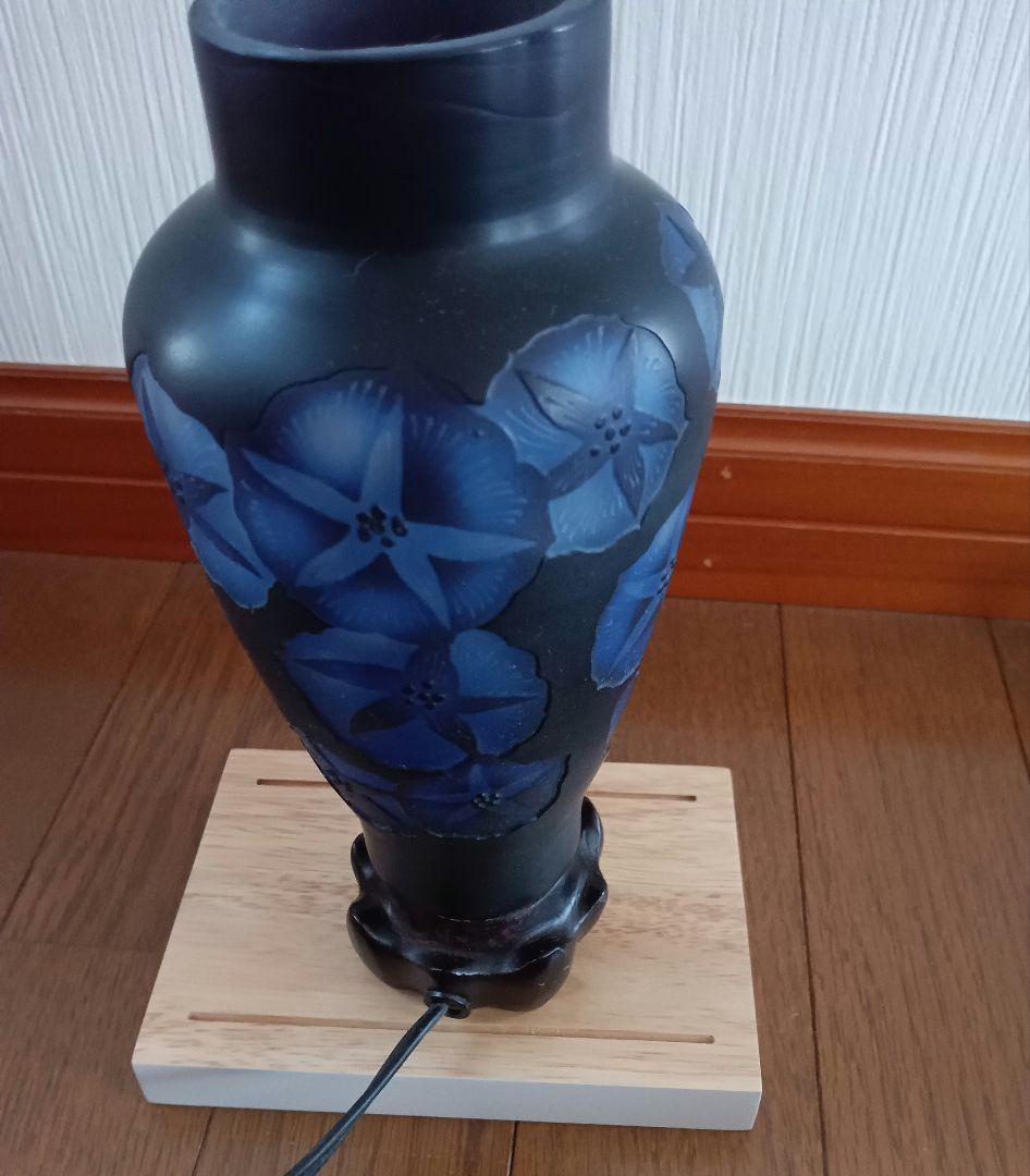 ボヘミアン ガラス あさがお 照明 ライト スタンド