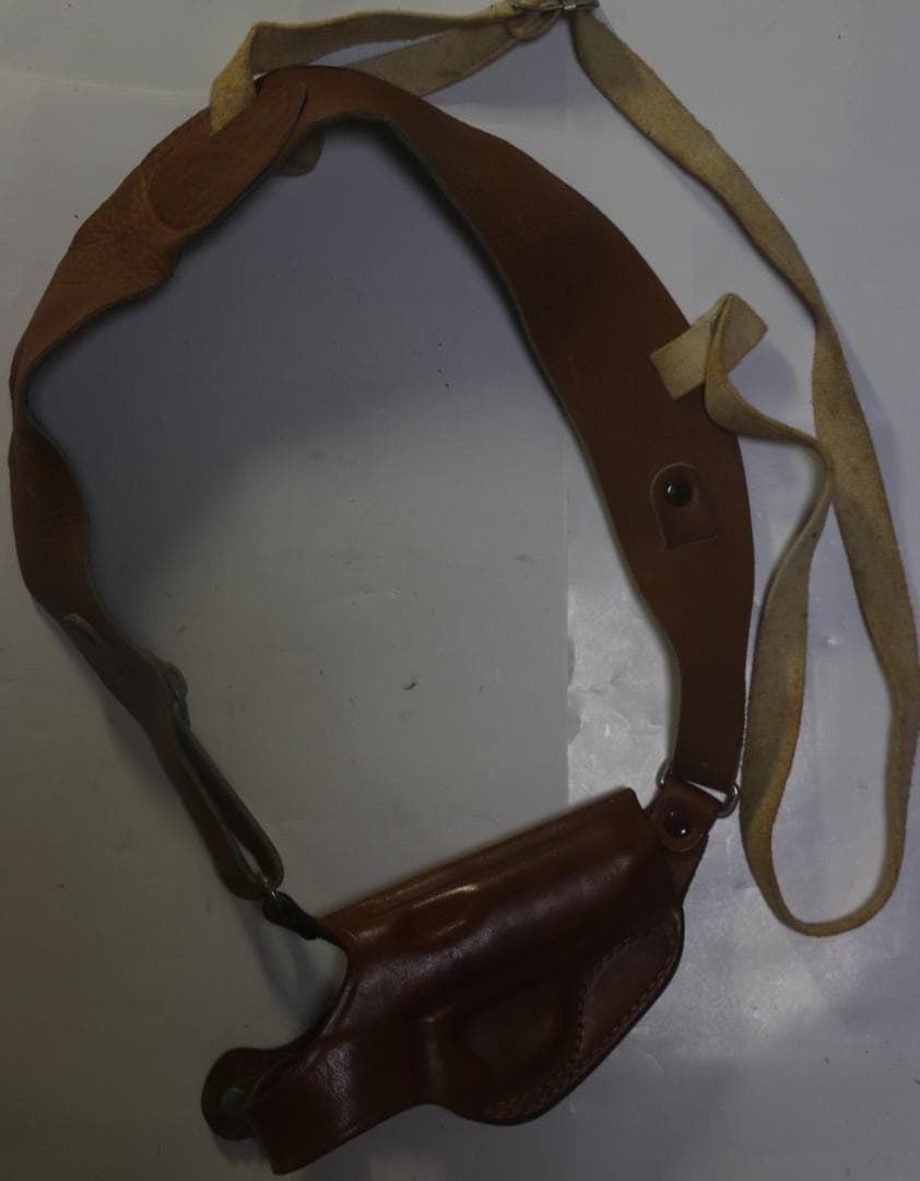 超貴重ウェスタンアームズ(WA)製 ワルサーPPK用ショルダーホルスター 茶革