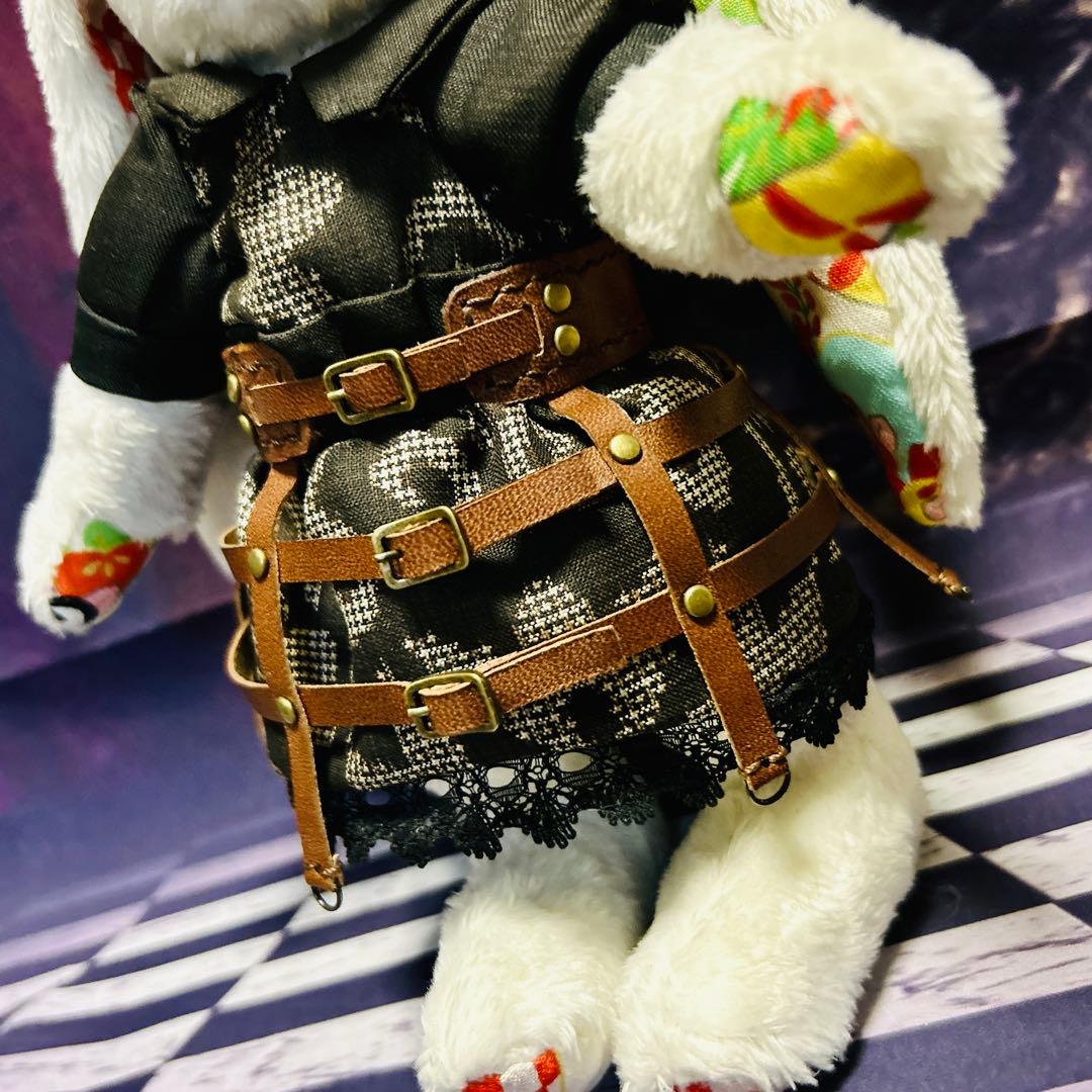 ぬいぐるみ　白うさぎ　スチームパンク
