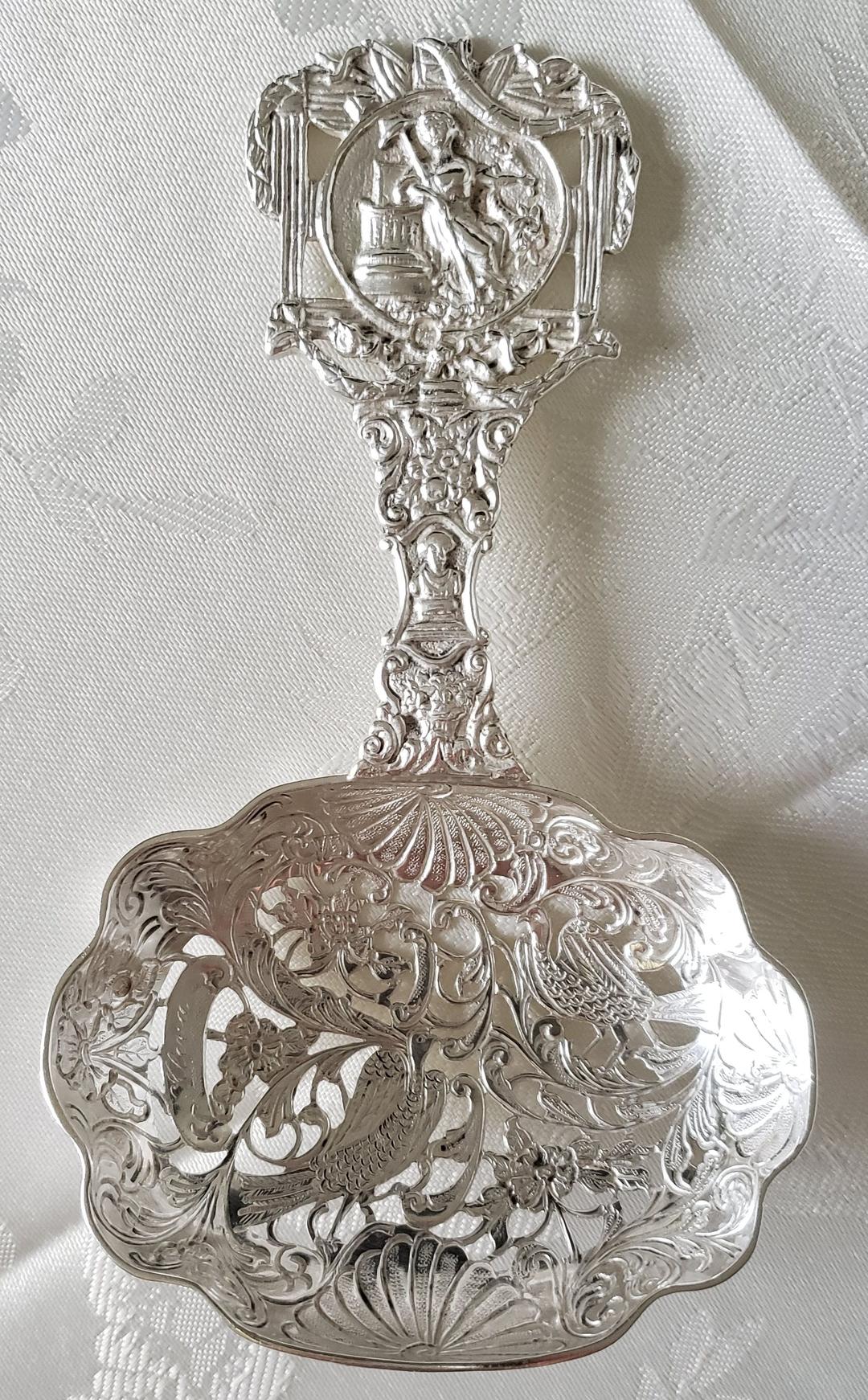 純銀 スターリング 特大 ボンボンスプーン アンティーク