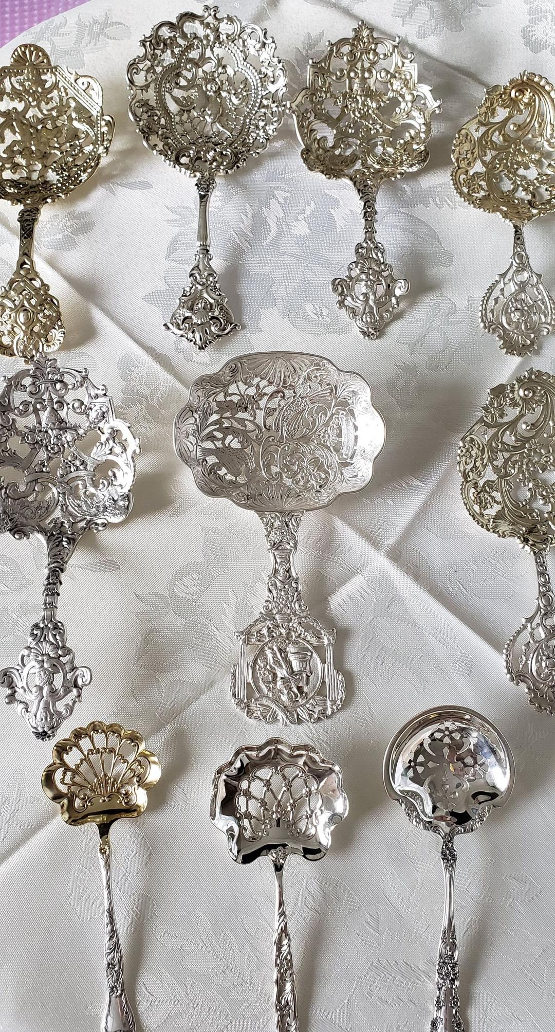 純銀 スターリング 特大 ボンボンスプーン アンティーク