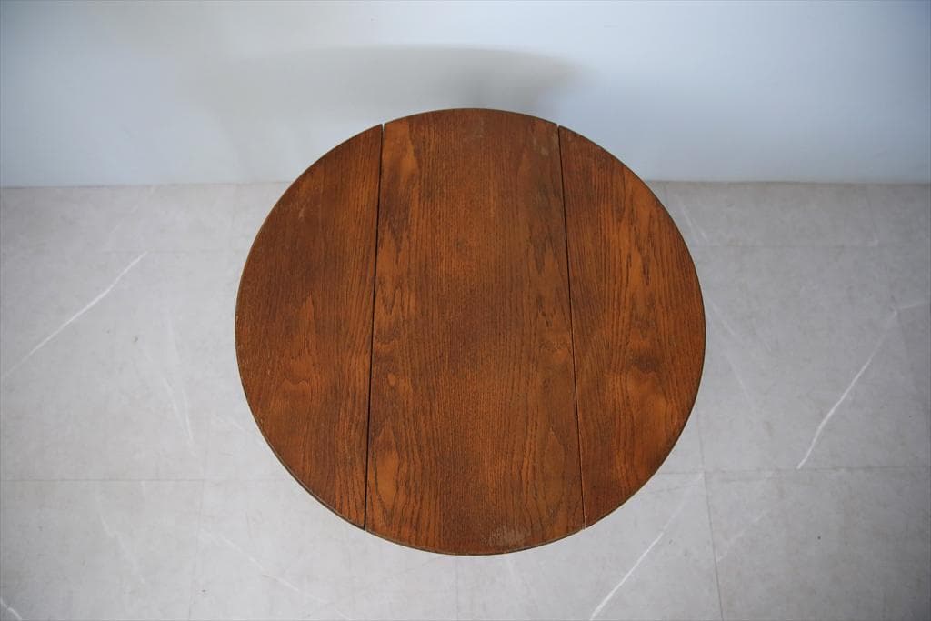 英国アンティーク木製ドロップリーフコーヒーテーブル/バタフライ机(85-31)