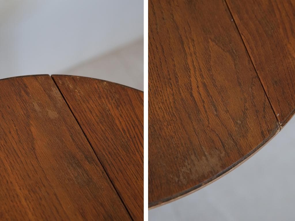 英国アンティーク木製ドロップリーフコーヒーテーブル/バタフライ机(85-31)