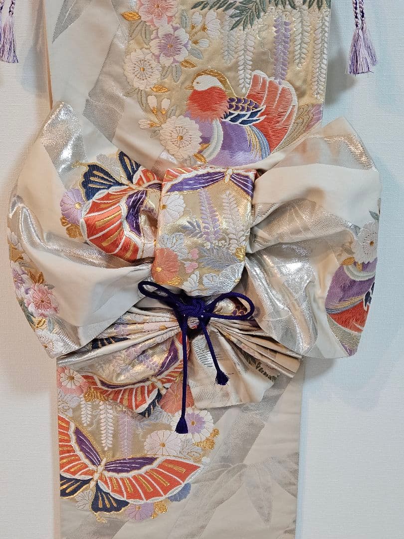 タペストリー　正月飾り　帯飾り　ハンドメイド　手作り　正月掛け軸　リメイク