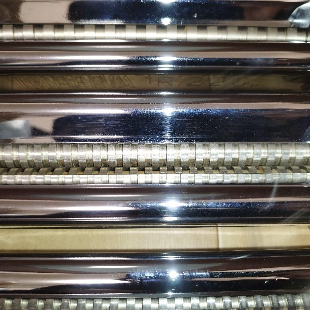 【付属品多数】インペリア　パスタマシン(手動） R‐220　別売カッター付き