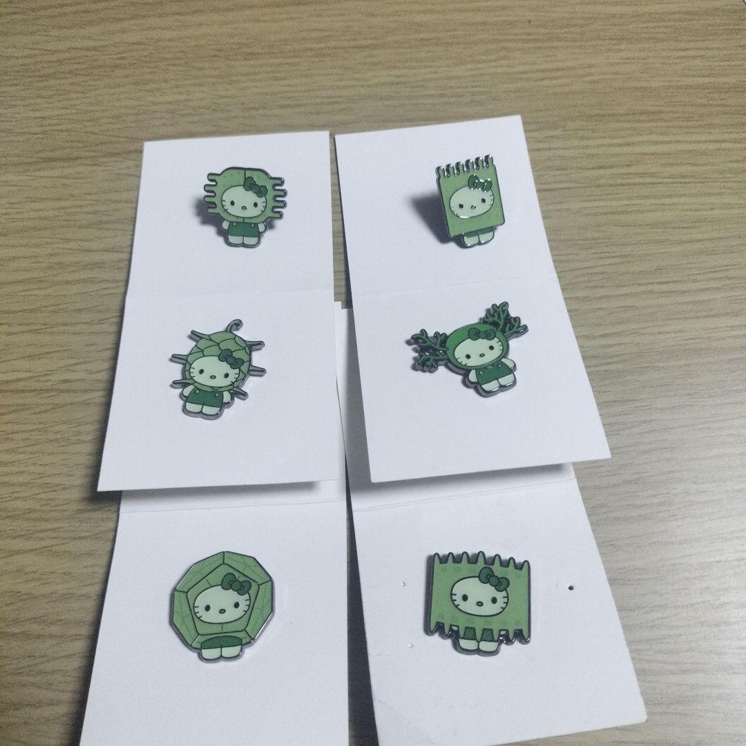 藻キティ　ピンバッチ　日本館 6個セット　万博