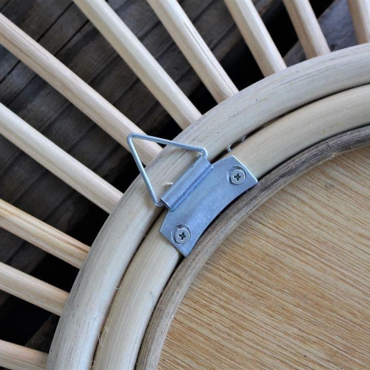 北欧 壁掛けミラー ラタン 壁掛け鏡 ウォールミラー 玄関 ナチュラルインテリア