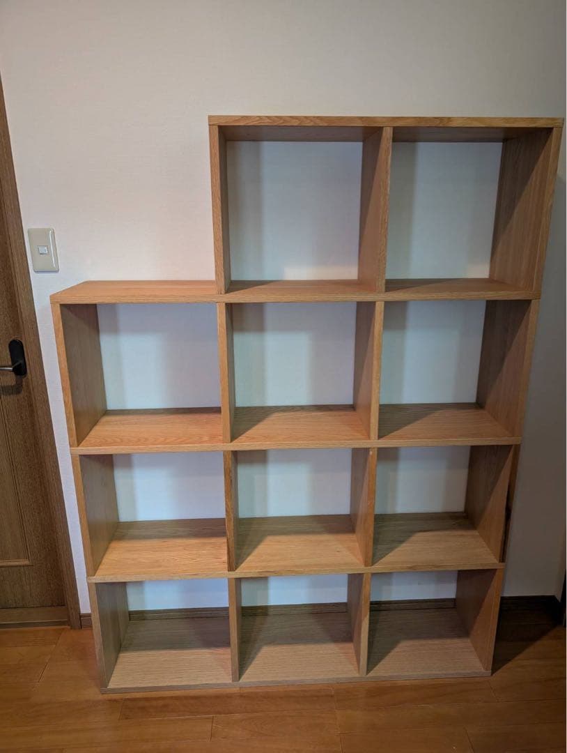 【送料込】無印良品 Muji スタッキングシェルフ 3段×3 追加棚 木製家具