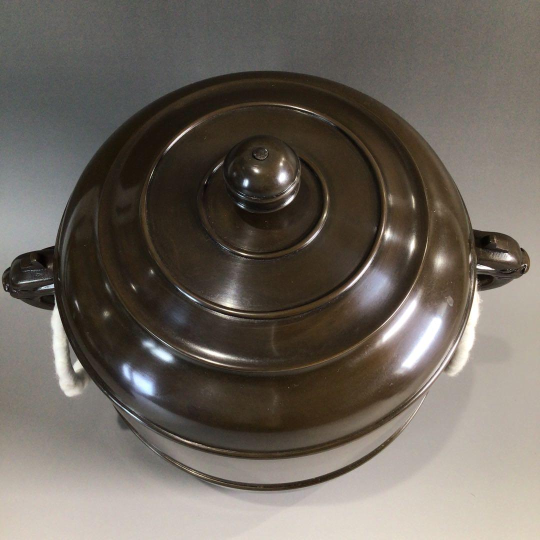 P381 皆具 『藤井宗喜造』『唐銅』『鬼面釻』『水指 建水 蓋置 杓