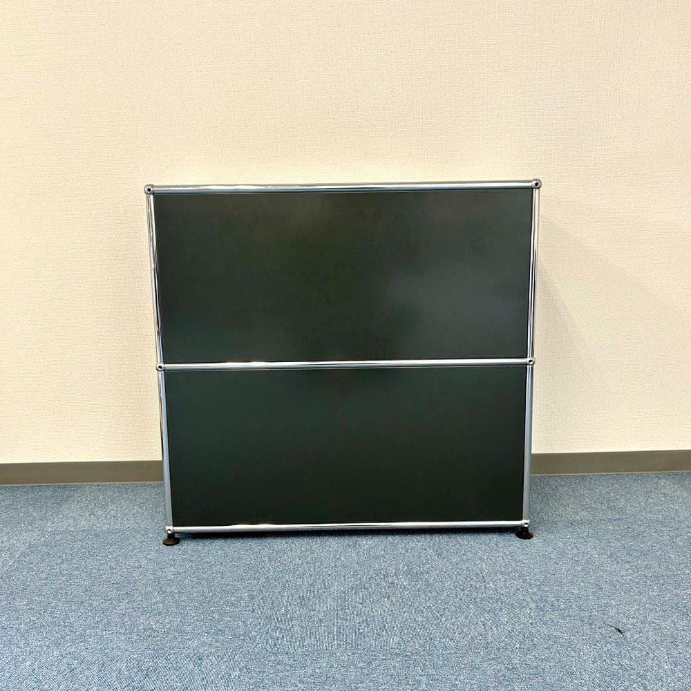 中古 USMハラー｜キャビネット サイドボード 1列2段 アントラサイト