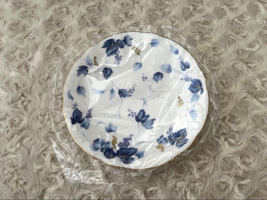 ニッコー　ファイン ボーンチャイナ　葡萄柄　オーバルボウル＆プレートセット