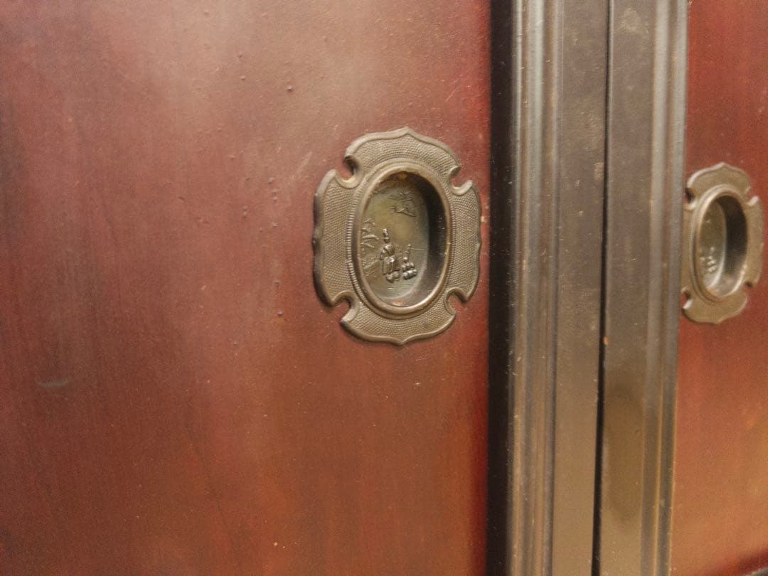 無垢材　ローボード　引き出し　棚　M072　古道具　古家具　和家具　ビンテージ