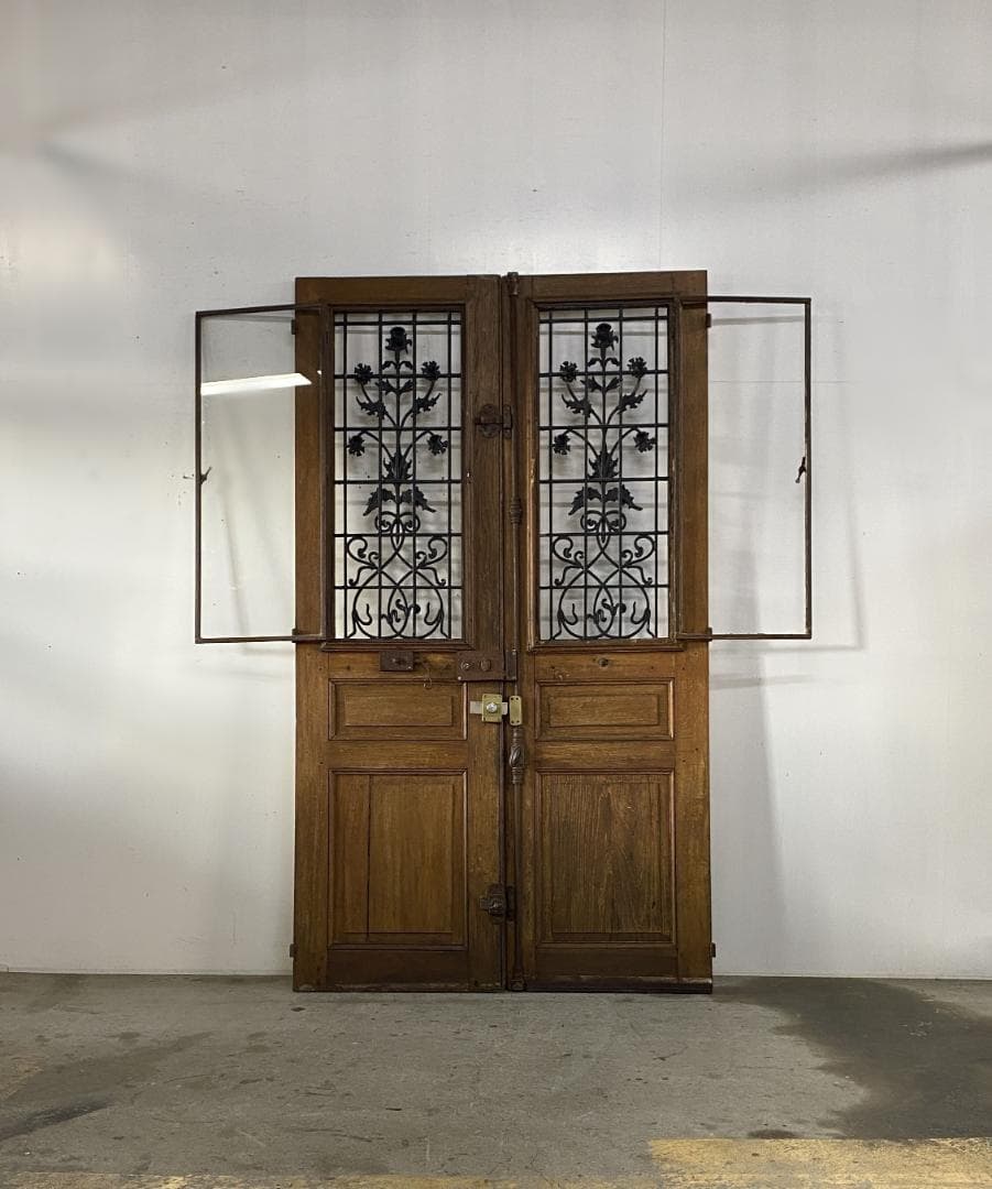 フランス アンティーク Iron Double Door ドア テーブル - メルカリ