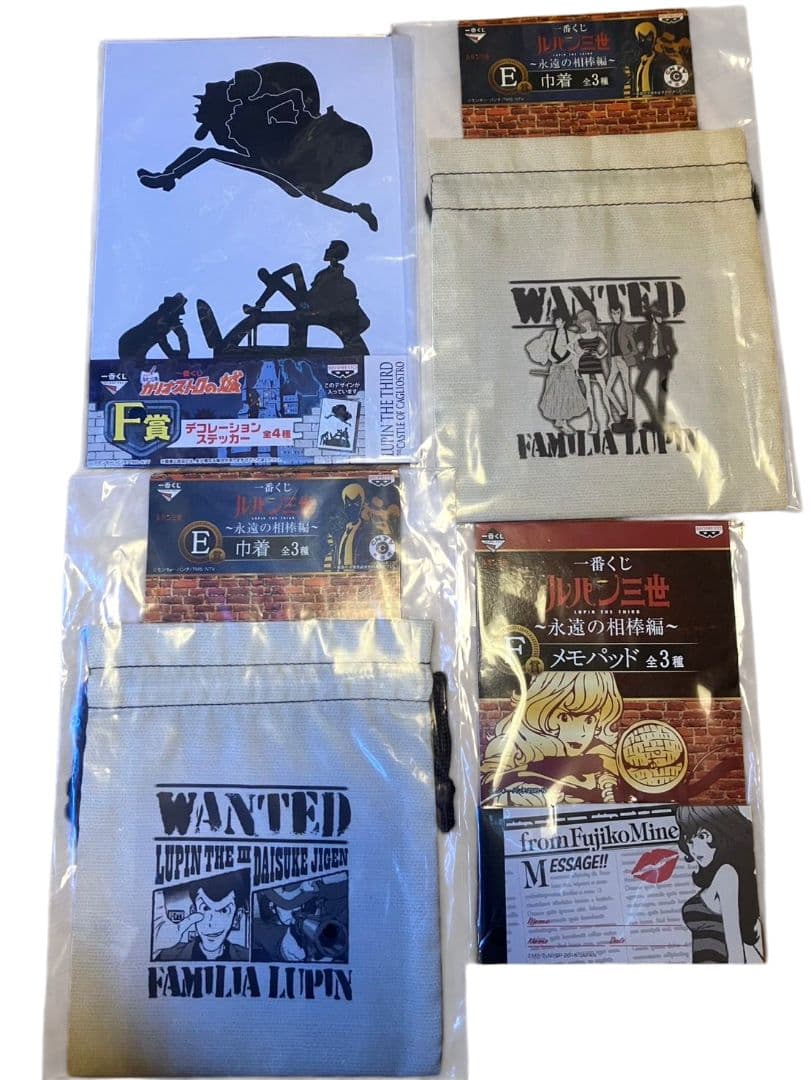 ルパン三世フィギュア ③、CD④、1番くじグッズ、WONDA空缶24点まとめ