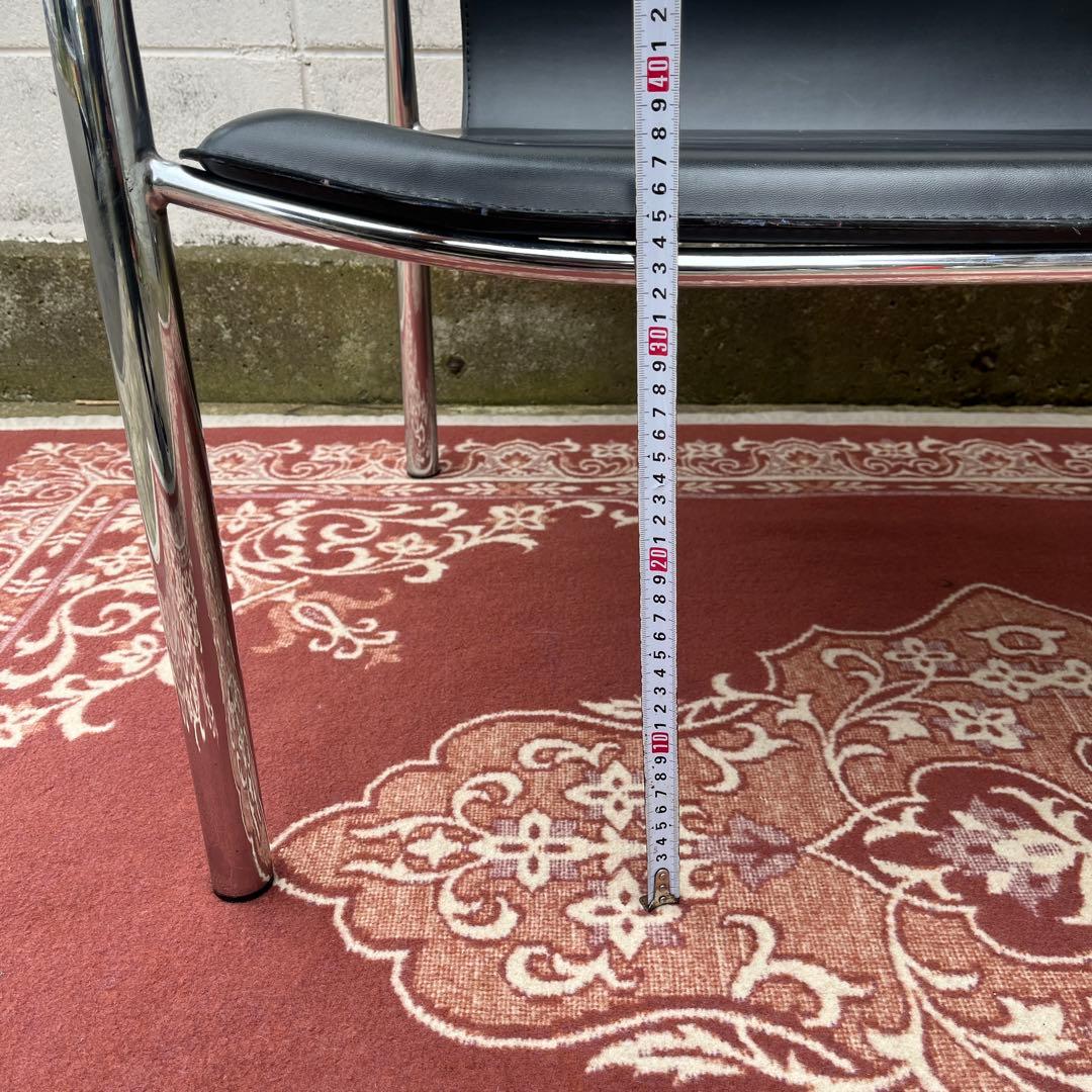 モダンデザイン◾️本革イタリアンレザー座面 2シーター ソファ チェア 2人掛け