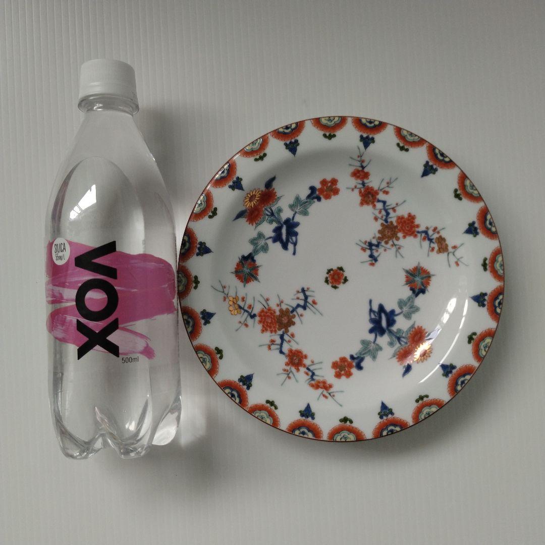 有田焼 其泉 賞美堂 金彩 色絵 梅菊文 和皿 中皿 6寸 18,5cm 5客揃