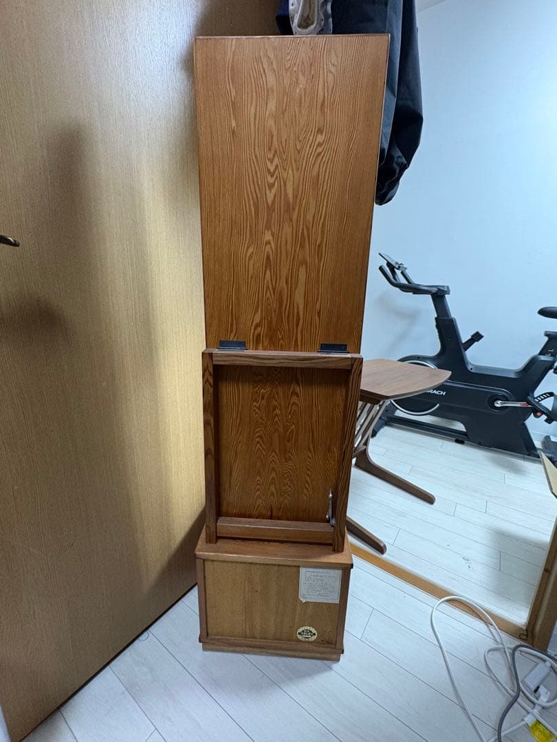 屋久杉　うるし塗り　姿見　ミラー　化粧台　ドレッサー　ニッ引姿見