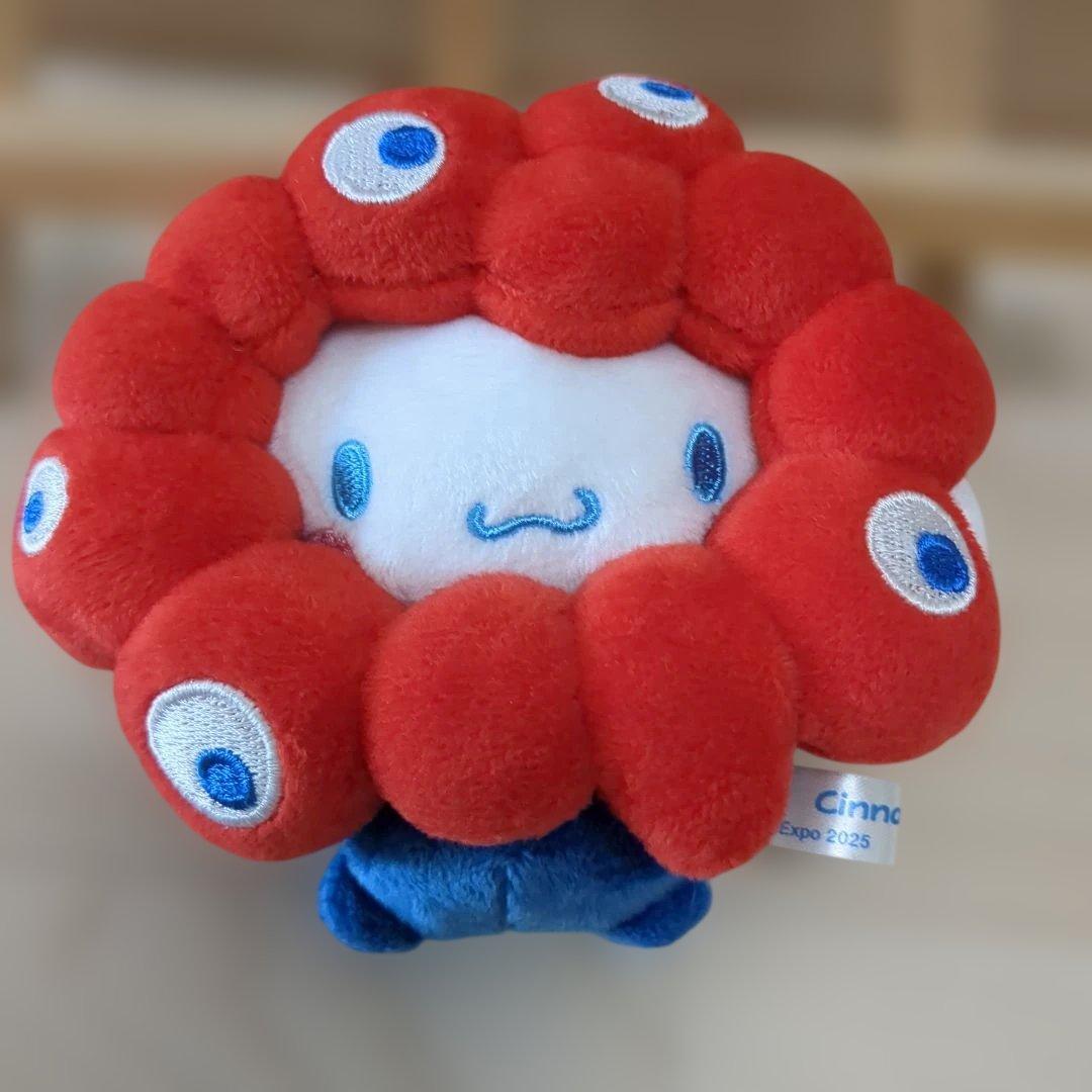 EXPO2025 ミャクミャクなりきりシナモン ぬいぐるみカラビナ（赤）新品