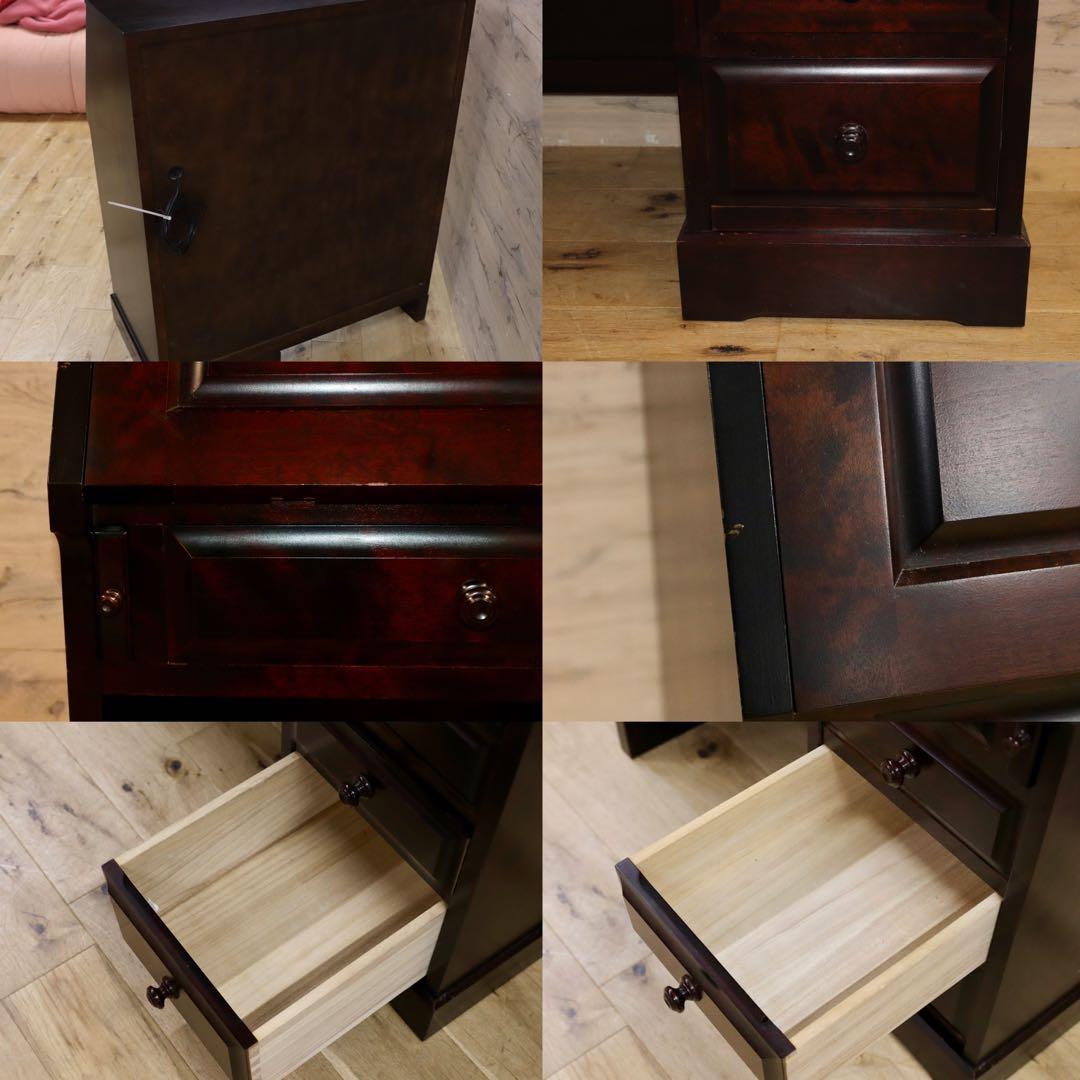 GMIS29○北海道民芸家具 ライティングビューロー デスク 学習机 勉強机