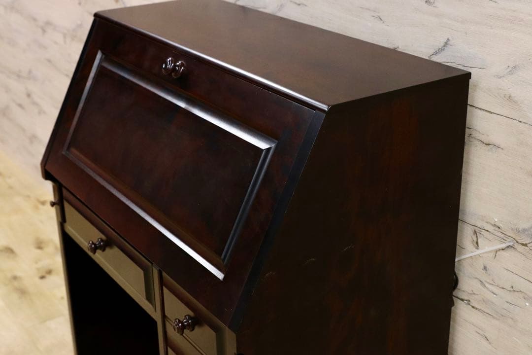 GMIS29○北海道民芸家具 ライティングビューロー デスク 学習机 勉強机