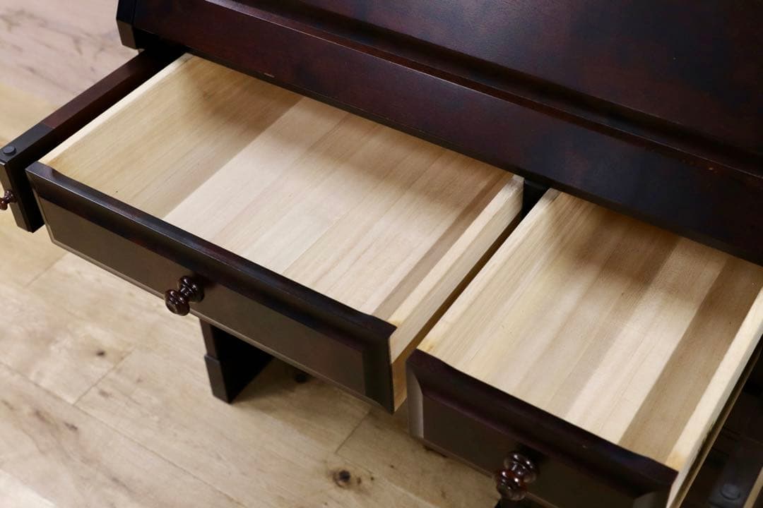 GMIS29○北海道民芸家具 ライティングビューロー デスク 学習机 勉強机