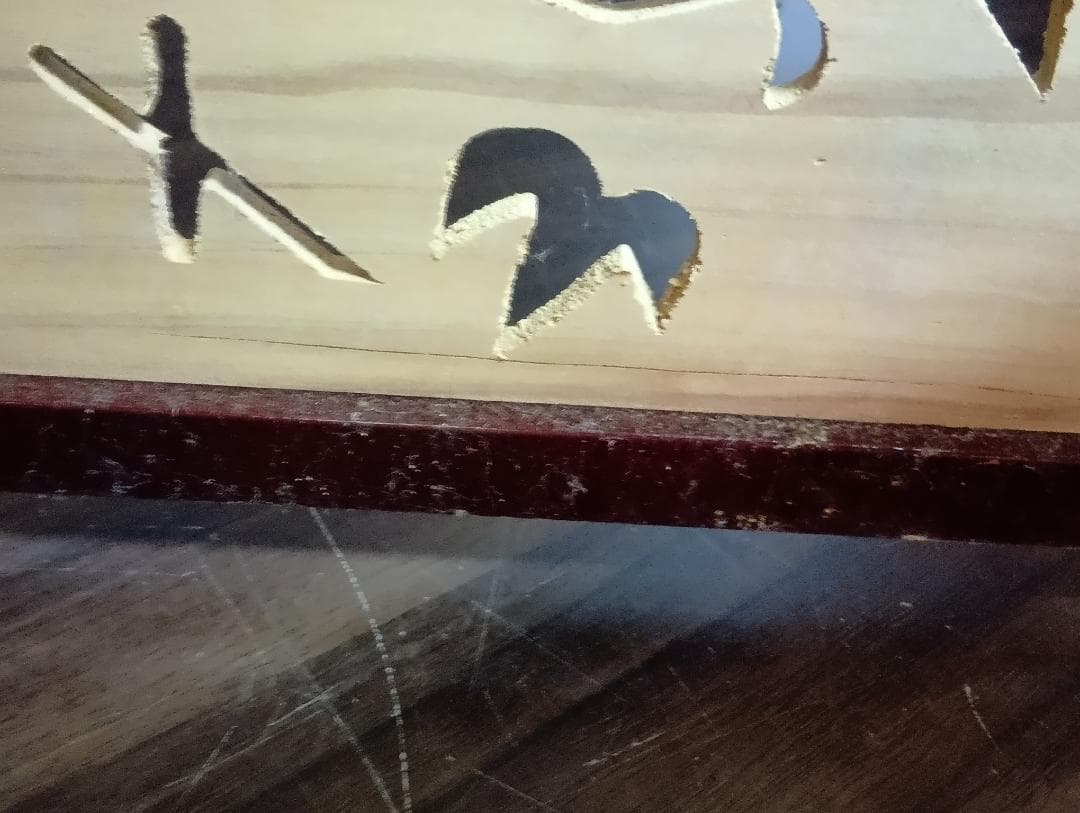 高級溜塗屏風「六瓢」四つ折り 御簾屏風 W47×4曲×H135