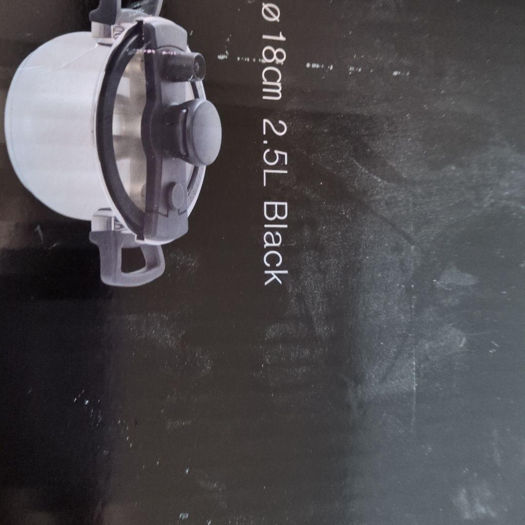 圧力鍋 直径18cm 2.5L ブラック