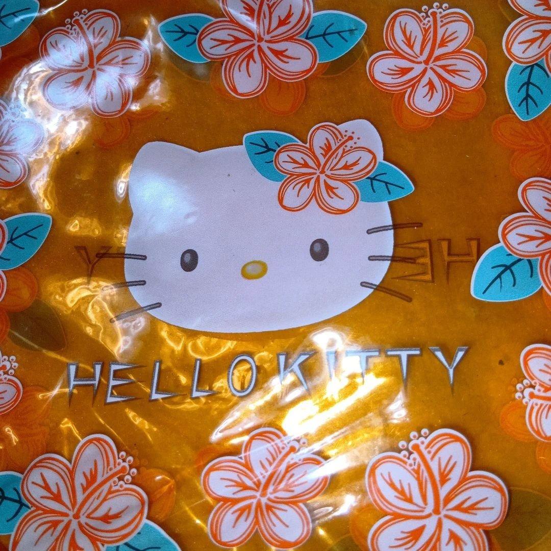ハローキティ1999年ハイビスカス オレンジクリアバッグレトロレア