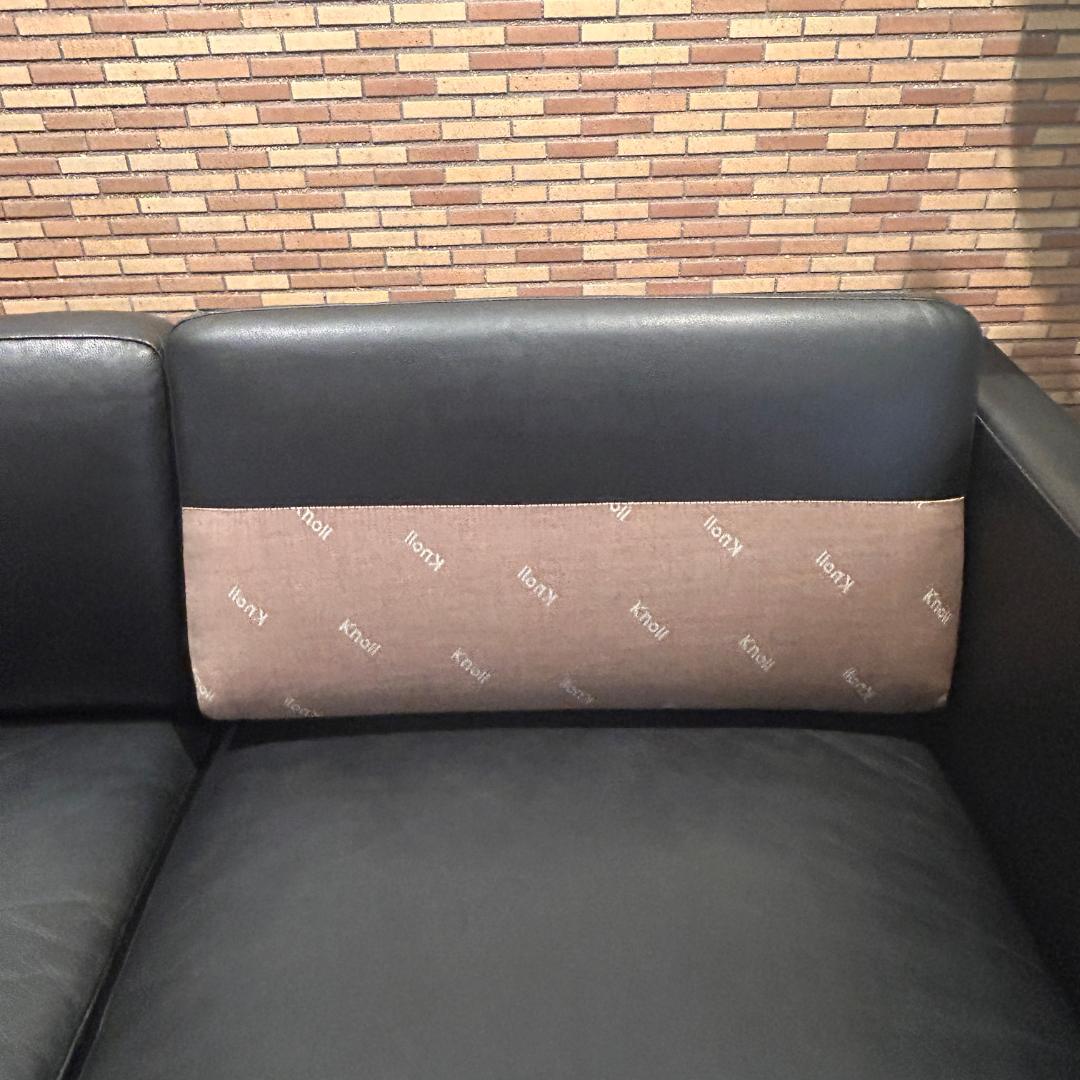 【高級名作】♥Knoll（ノル）本革 3人掛けソファ ブラック