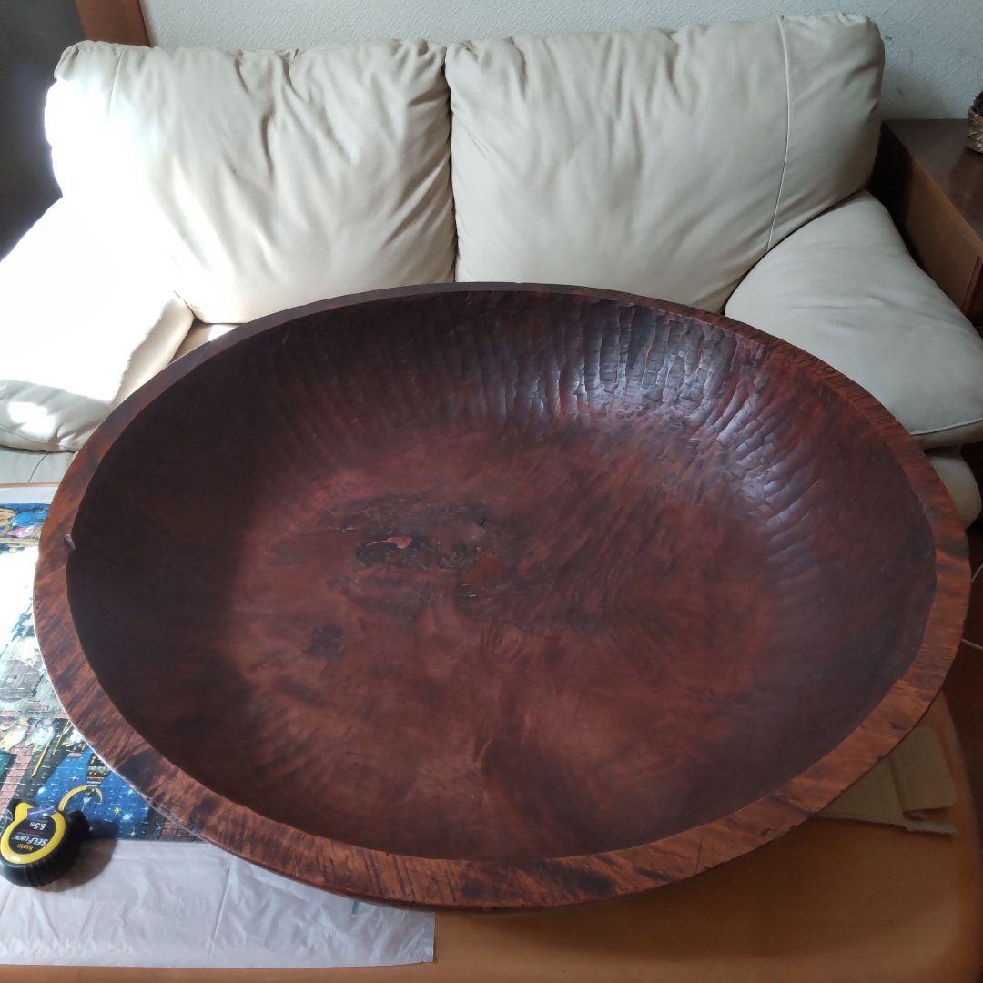 超巨大こね鉢 91㎝くり抜き木鉢 イベントや展示などにも たのメル便