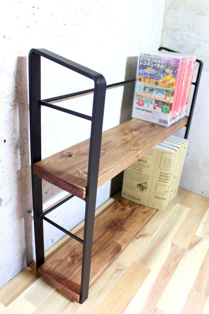 アイアン2段ブックスタンド、本棚