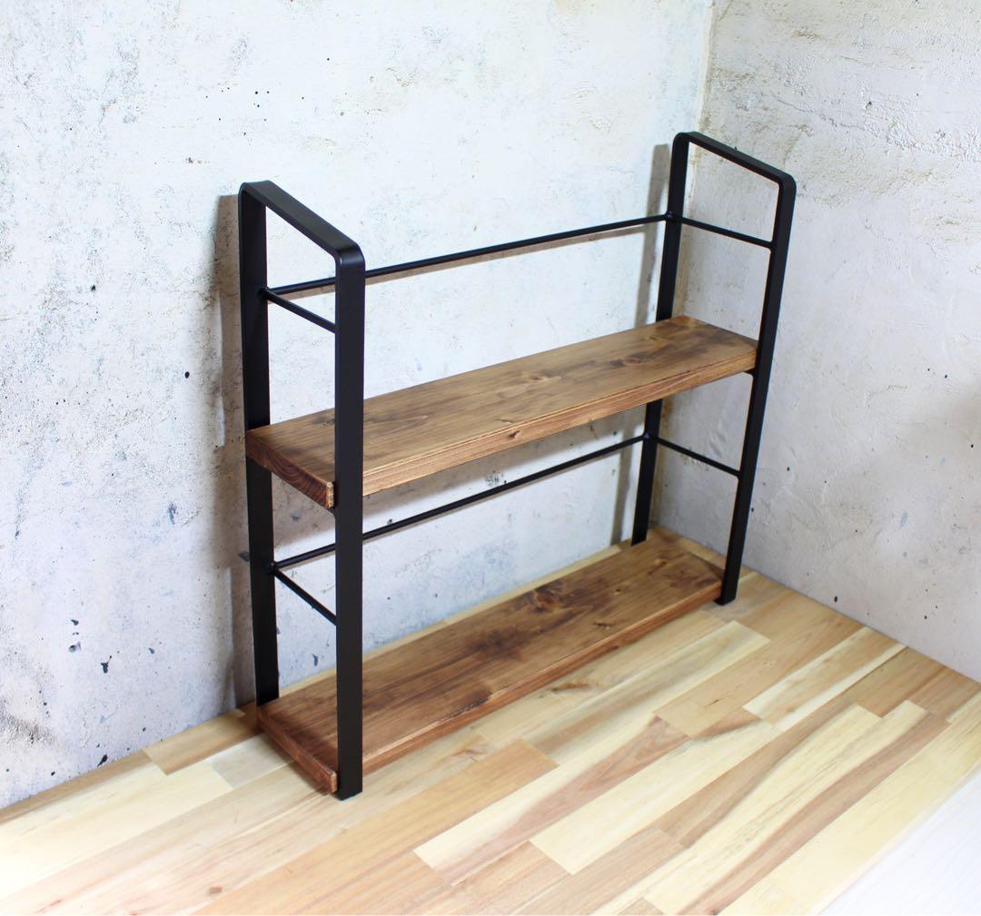 アイアン2段ブックスタンド、本棚